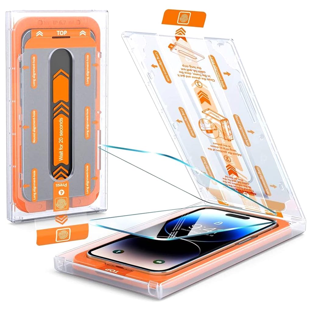 ZORBES 2 Packs Tempered Glass Screen Protector for iPhone 14 Pro Max 9H Tempered Glass Screen Protector with Installation Tool Fingerprint-Proof Screen Guard for iPhone 14 Pro Max ZORBES 2 Packs Tempered Glass Screen Protector for iPhone 14 Pro Max 9H Tempered Glass Screen Protector with Installation Tool Fingerprint-Proof Screen Guard for iPhone 14 Pro Max